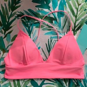 Pink H&M swim top size 4 NWT. XS/S